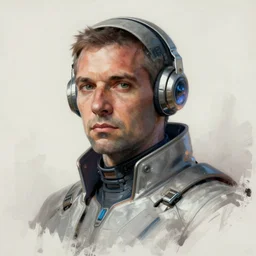 concept art of scifi elite scientist by jama jurabaev, emperor, portrait, extremely detailed, studio light, trending on artstation, high quality, brush stroke