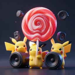 high quality 3 d render very cute lolly! incorporated speakers!, cyberpunk highly detailed, unreal engine cinematic smooth, in the style of blade runner & detective pikachu, hannah yata charlie immer, moody light, low angle, uhd 8 k, sharp focus