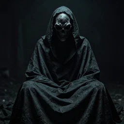 photograph. film still. dementor. draped in dark sheet. dark colors. menacing. haunting. frightening. trending on artstation. award winning. artgem. greg rutkowski. beksinski. extremely detailed. 4 k.
