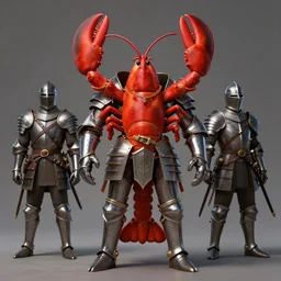 lobster warrior, knight, soldier, concept, full body portrait, wide shot, art by artgerm