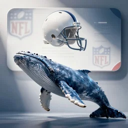 a whale with a football helmet powerpoint background NFL
