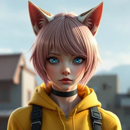 emma stone as an anime catgirl by fiona staples and dustin nguyen, peter elson, alan bean, wangechi mutusharp focus, photography, unreal engine, trending on artstation, photorealistic, octane, trending on deviantart