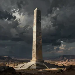 lone magic monolith, digital painting