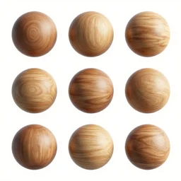 array of orbs rendered in 3 d made of wood. blender texture pack, textures, cgsociety, artstation, sketchfab