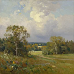 Realistic Michigan Oil painting of a Michigan Landscape In the style of The old masters