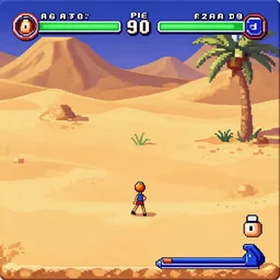 a neo geo game screenshot, desert game