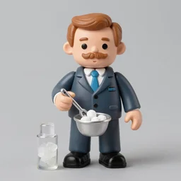 werner karl heisenberg cooking crystal meth, stop motion vinyl action figure, plastic, toy, butcher billy style