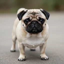 8k photograph of a miniature Pug