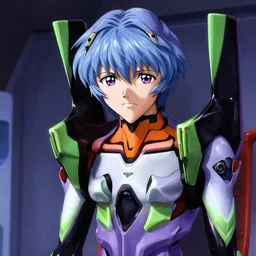 rei asami evangelion, high detail cabin, pilot, evangelion, hideaki anno, render, 4 k