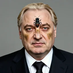portrait of a alexander lukashenko with insect face art by zdzislaw beksinski