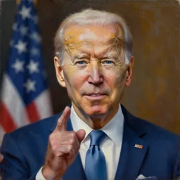 an oil painting of joe biden as a god, 4 k, highly detailed
