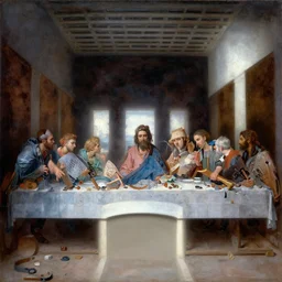 the last supper by olof krans oil on board