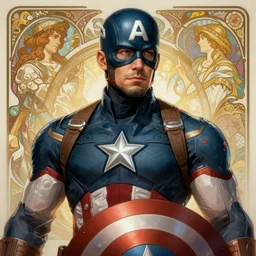 nigahiga as captain america, artstation, digital painting, detailed, illustration, art by Artgerm and Grek Rutkowski and Alphonse Mucha