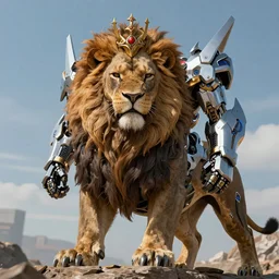 king infinity cyber lion, hyperdetailed, artstation, cgsociety, 8k