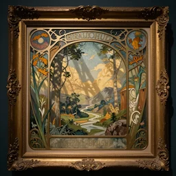 an art nouveau picture frame by brian froud