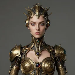 in the style of diego fazio, artgerm, beautiful taissa farmiga, steampunk, full color, elegant pose, middle shot waist up, symmetrical face symmetrical eyes, three point lighting, detailed realistic eyes, short neck, insanely detailed and intricate elegant