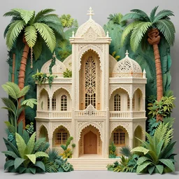 building, jungle!!!!!!!!!!, kirigami, dichromatism, paradox, volumetric light, insanely detailed and intricate, hypermaximalist, elegant, ornate, hyper realistic, super detailed, by remedios varo uranga