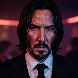 john wick in a night club, cinematic photography, detailed face, 8k