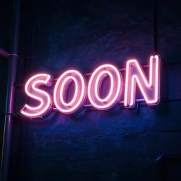 soon sign cyberpunk neon