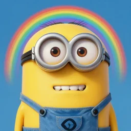 helga pataki's teeth, soft rainbow, painting by francois boucher, sad minion eyes