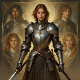 a female medieval warrior, digital art by Artgerm and greg rutkowski and alphonse mucha