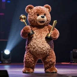 Freddy fazbear performing on stage, award winning, trending on artstation, unreal engine