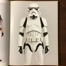 stormtrooper inspired dress. inside fashion magazine. in the 7 0's. hole body picture