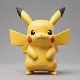 Pikachu Sculpture made out of Wood