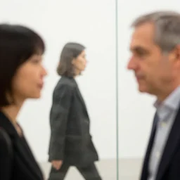 close - up portrait of marcel duchamp walking through glass, white background, photography rinko kawauchi and edward weston and jochen lempert