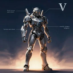 armored core v ; night ; digital painting, concept art, smooth, sharp focus, illustration, single character full body, rule of thirds, from horizon : zero down, by mandy jurgens and artgerm