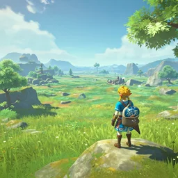 reunion island landscape, in the style of the legend of zelda breath of the wild, detailed screenshot