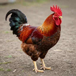 rooster wearing boots