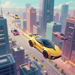 cyberpunk city landscape, flying cars, ultrafine highly detailed hyper colorful illustration, sharp focus, unreal engine highly rendered, global illumination, radiant light, subtle light fog, intricate and detailed environment