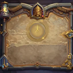 relief hindu ornament, in concept art of main menu loading screen background. for russian mmorpg by katauri, artstation, behance, style of hearthstone