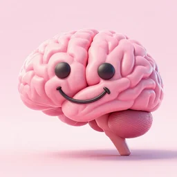 a pink brain, happy thoughts