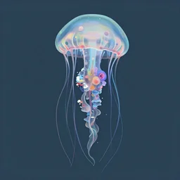 surrealistic jellyfish, extremely detailed, sharp focus, wide view, full body shot, smooth, digital illustration, by craig mullins, james jean, by rossdraws, frank franzzeta, mcbess, sakimichan, brosmin, danton fadeev, steve simpson