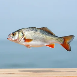 fish mugshot of 5 0 board feet in the air, no two fish are the same colour