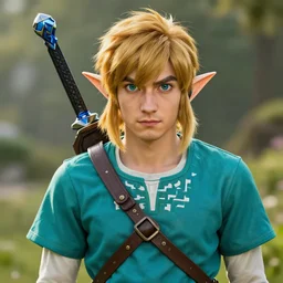 stunning award winning hyperrealistic hdr 8 k highly detailed portrait photo of link ( the legend of zelda ) as a real human