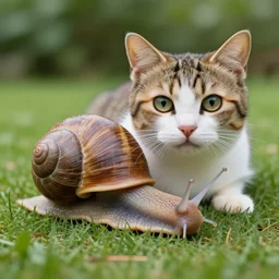 a snail - cat - hybrid, animal photography