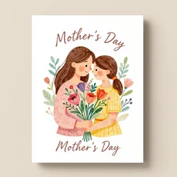 a celebration card for mother's day who likes flowers a lot