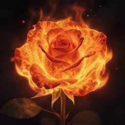 fire rose, epic scene, cinematic composition, stunning atmosphere, by greg rutkowski, by greg tocchini, by james gilleard