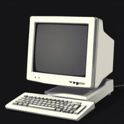 an old computer, vector art