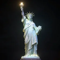 statue of a glowing light particle