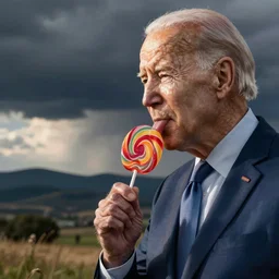 joe biden licking lollypop