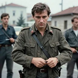 Last photo of Daniel Svrzikapa, assasin of Petvqar Sugarev before he shot him, 1986