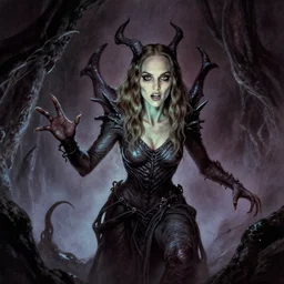 Natalie Portman getting brain-drained by an Illithid (mind flayer), horror, D&D, Copyright TSR 1981