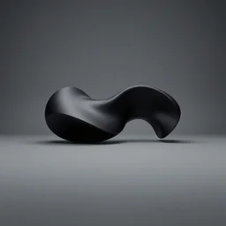 aerodynamics planar flow form, very distant shot render matte black, centered on studio gray background, electronic high tech, futuristic organic shape, all black design by james dyson, jonathan ive, braun design, technologic design, octane engine render, product concept, unreal engine 6 render