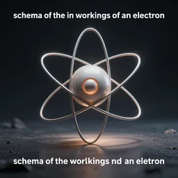 “schema of the inner workings of an atom and electron”
