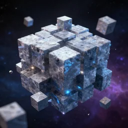 floating cubes, cosmic background