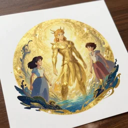dreamscape architect, illustration of atlantis the lost empire, style of disney, white paper, gold layers, clear edges, style of studio ghibli, in the style of fenghua zhong and ruan jia and jeremy lipking and peter mohrbacher, mystical colors, rim light, beautiful lighting, 8 k, stunning scene, raytracing, octane, trending on artstation